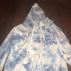Tie blue hoodie